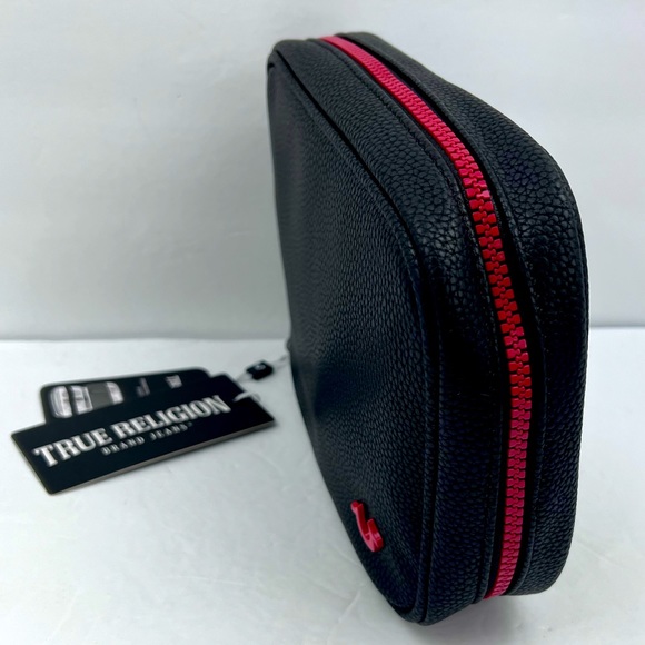 TRUE RELIGION,TECH KIT,ORGANIZE CORDS, CHARGERS & MORE,TRAVEL TOILETRY, BLACK, - Picture 2 of 16